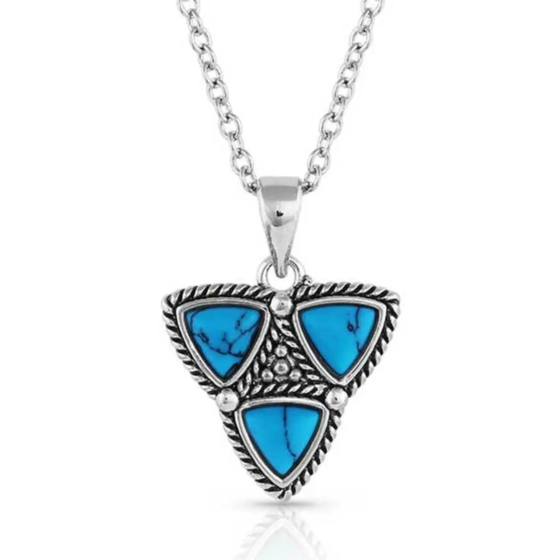 Montana Silversmiths Trilogy Trillion Turquoise Necklace