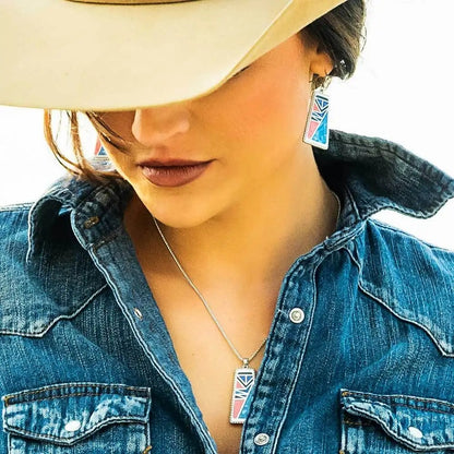 Montana Silversmiths Wrangler Legends Denim Mosaic Necklace