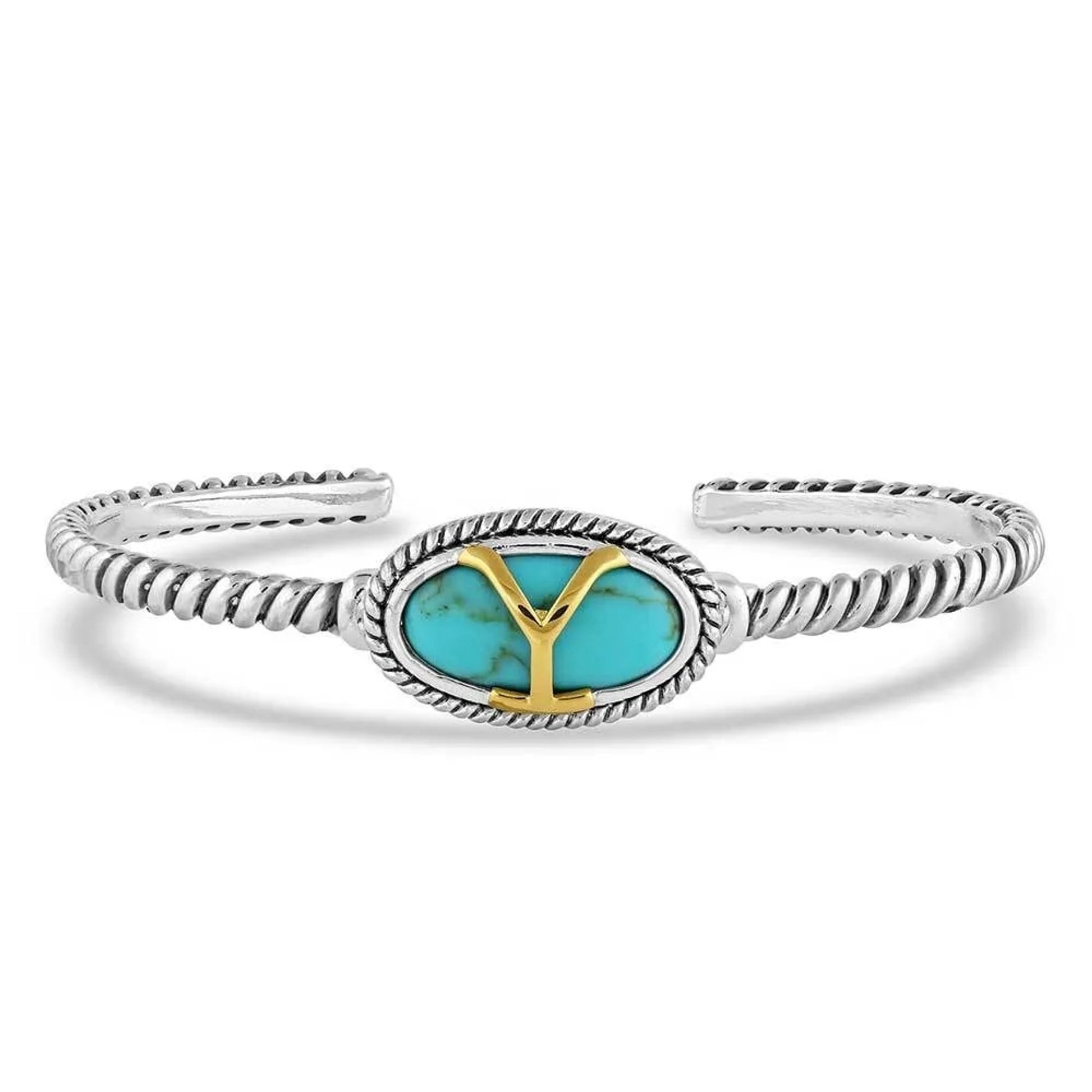 Montana Silversmiths Yellowstone Brand Oval Turquoise Bracelet