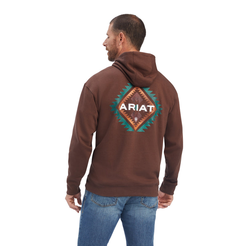 Ariat Mens Southwest Leather Sweatshirt