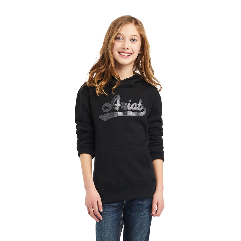 Ariat Kdis REAL Glitter Logo Hoodie