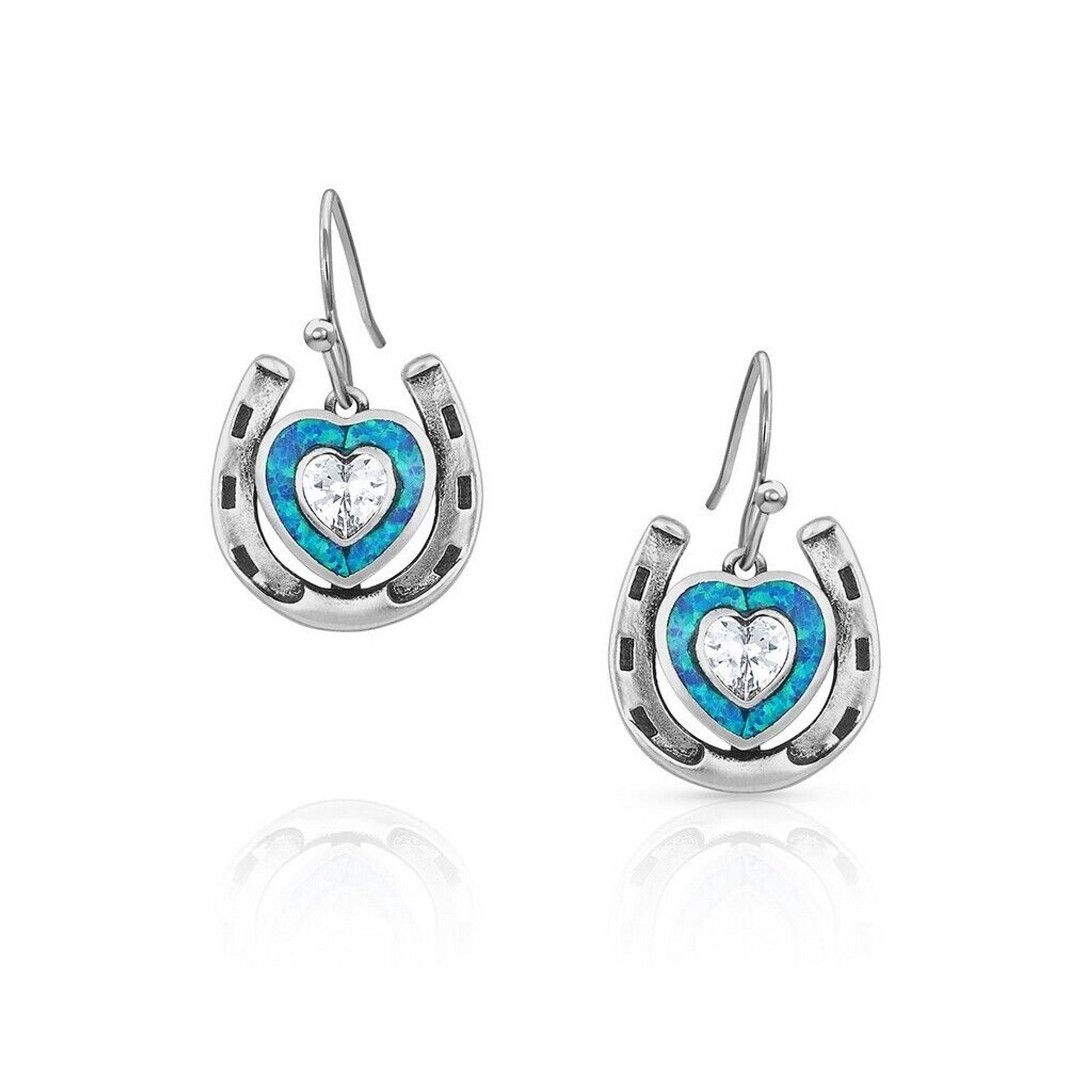 Montana Silversmiths The Love Inside Luck Horseshoe Earrings