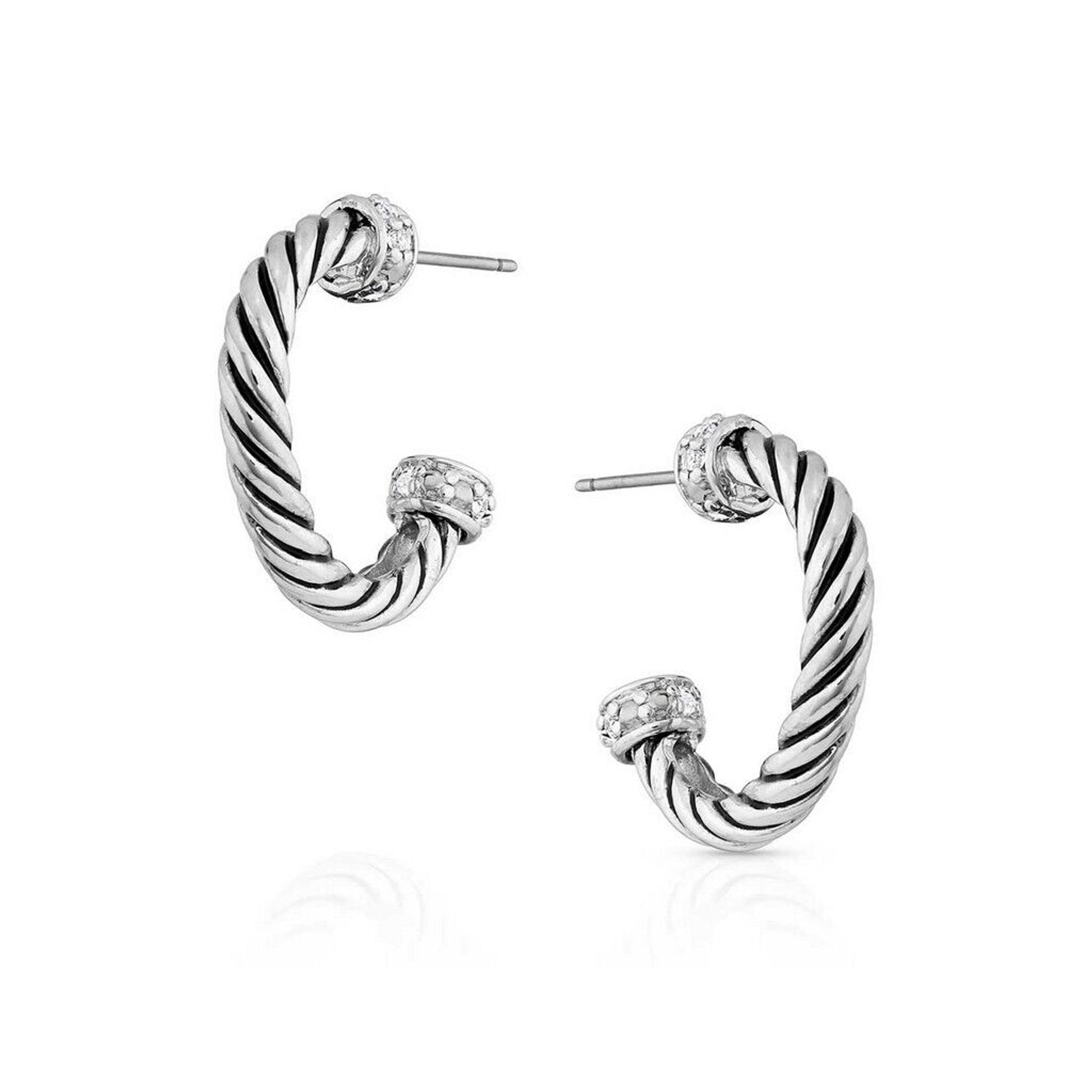 Montana Silversmiths Hooped On A Rope Hoop Earrings