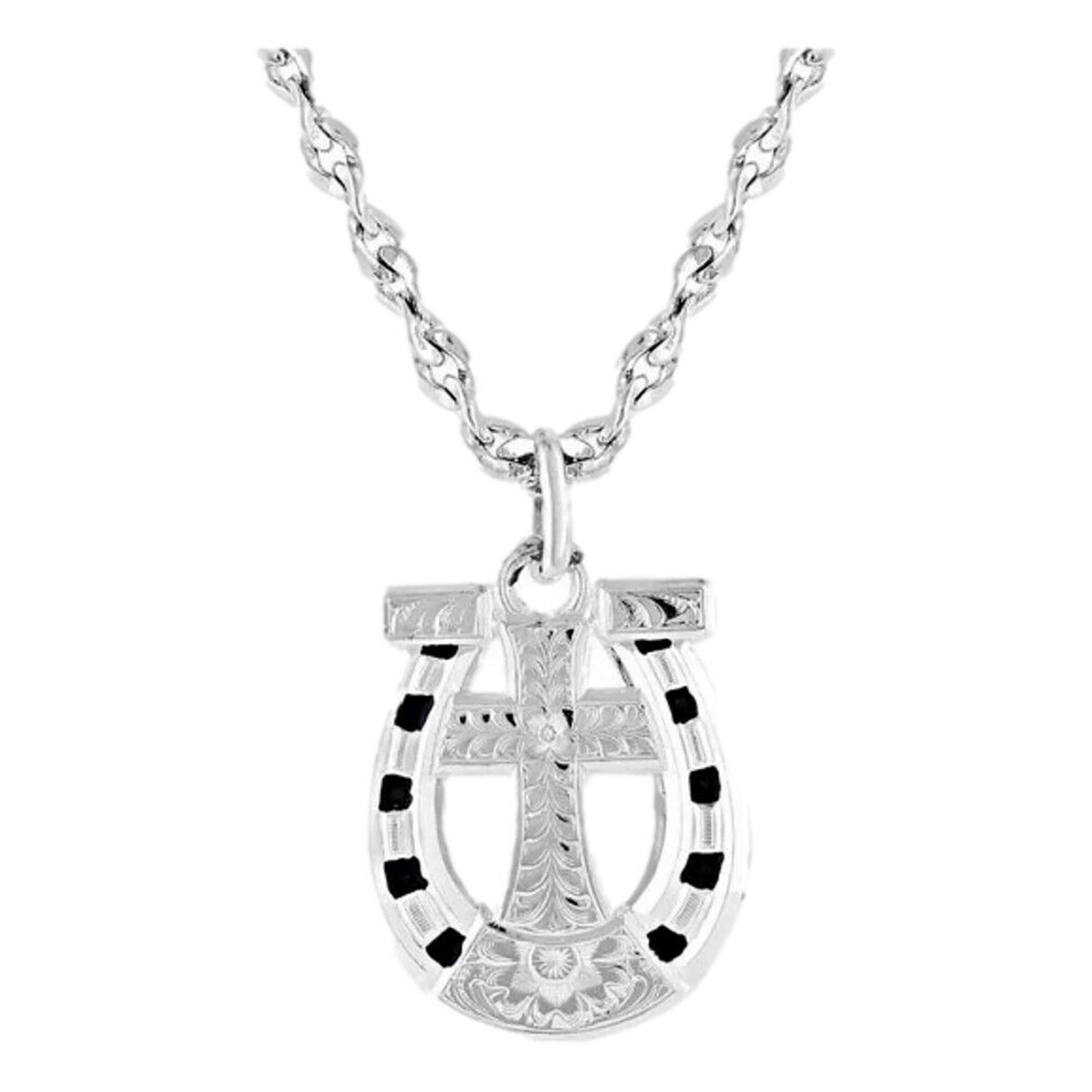 Montana Silversmiths Horseshoe Cross Sole to Sole Necklace