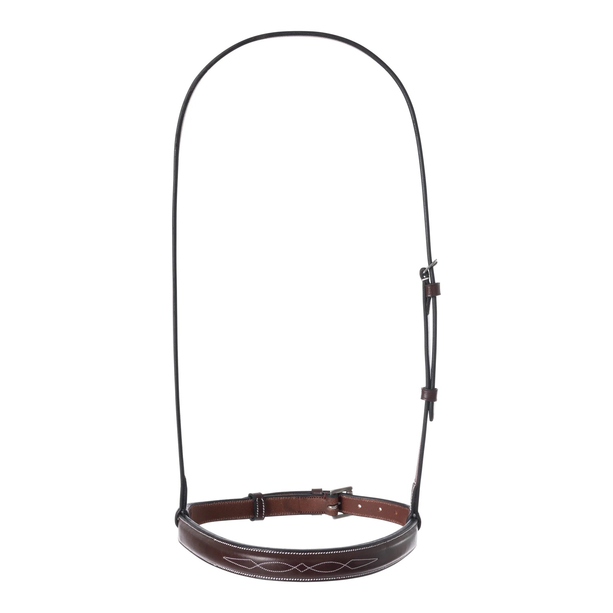 Huntley Equestrian Fancy Stitched Chain Noseband