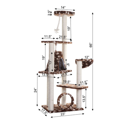 Armarkat Real Wood Cat Tree Model A6601 66in Paw