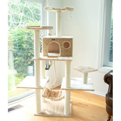 Armarkat Classic Real Wood Cat Tree 72in Beige