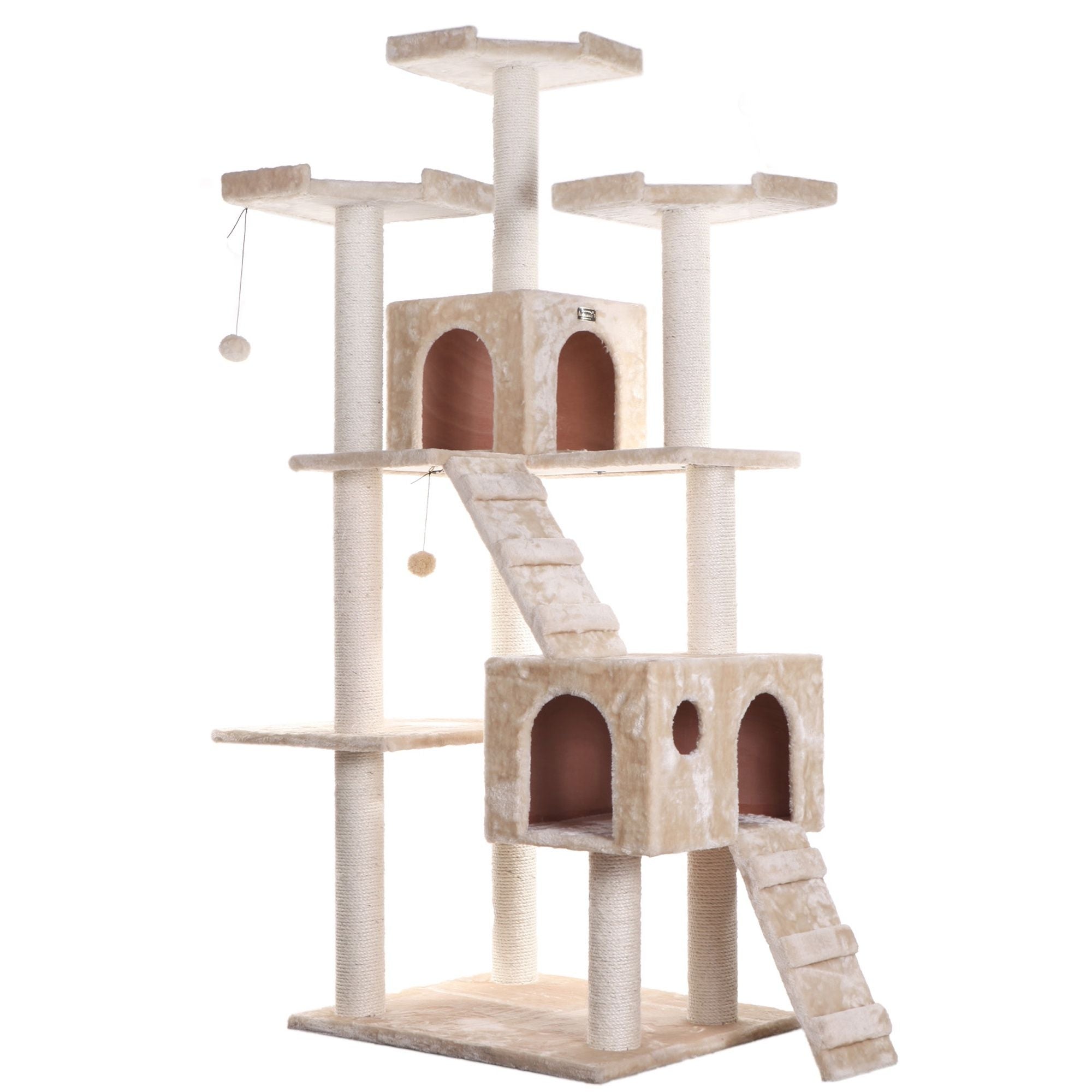 Armarkat Classic Real Wood Cat Tree 74in Beige