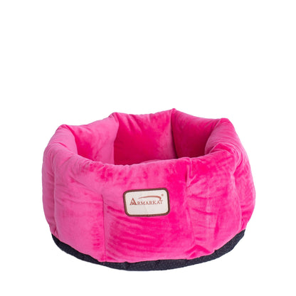 Armarkat Cozy Pink Velvet Pet Bed