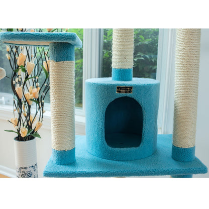 Armarkat Classic Real Wood Cat Tree 66in Blue