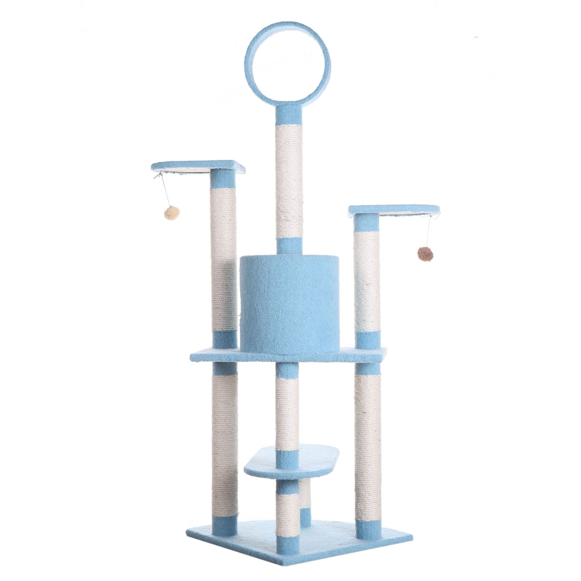 Armarkat Classic Real Wood Cat Tree 66in Blue