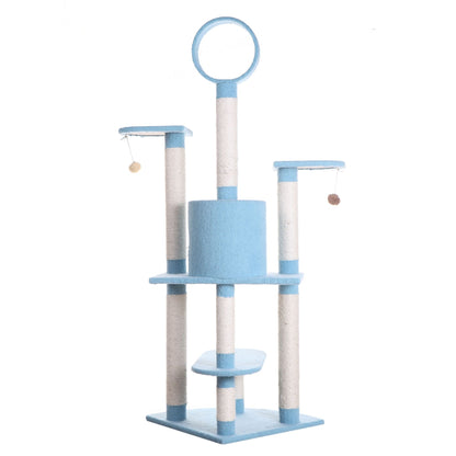 Armarkat Classic Real Wood Cat Tree 66in Blue