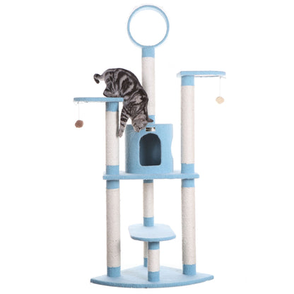 Armarkat Classic Real Wood Cat Tree 66in Blue