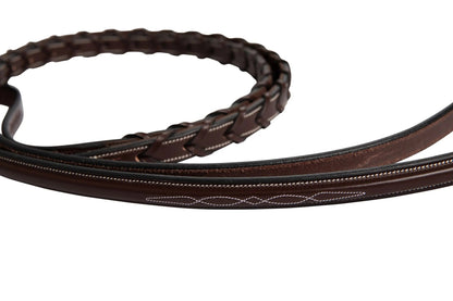 Huntley Fancy Stitch Rubber Laced Rein