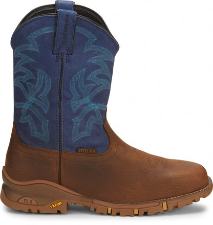 Tony Lama Mens Roustabout 11" Steel Toe Waterproof Work Boots