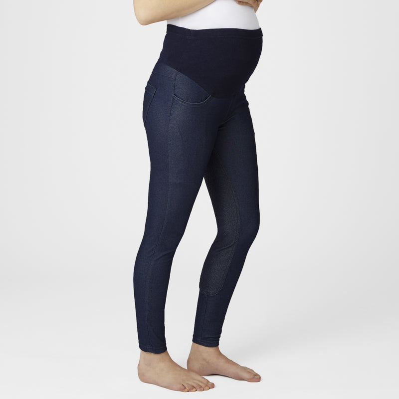 Horze Ladies Katia Maternity Denim Look Full Seat Tights