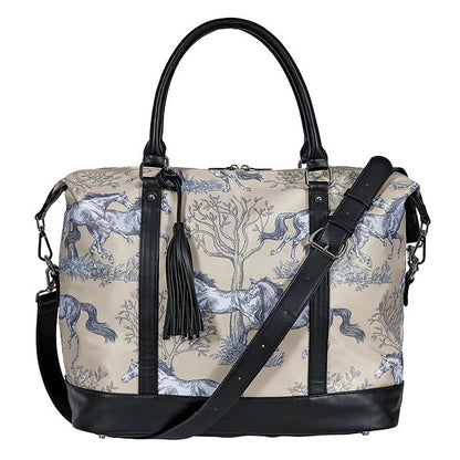 AWST Int'l "Lila" Toile Pattern Travel Bag with Tassel