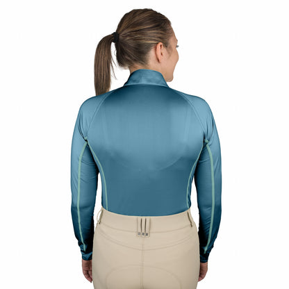 Romfh Ladies Core Quarter Zip Long Sleeve Solid Sun Shirt