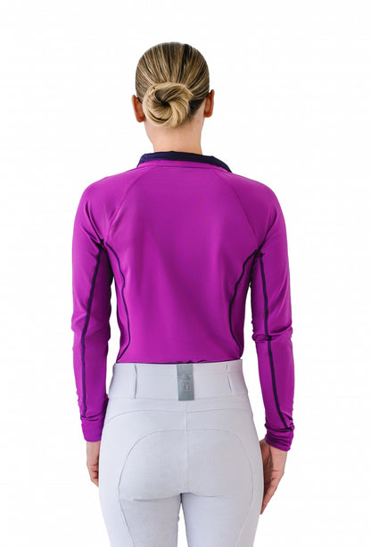 Romfh Ladies Core Quarter Zip Long Sleeve Solid Sun Shirt