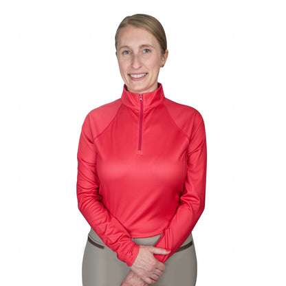 Ovation Ladies Quarter Zip Long Sleeve Sun Shirt