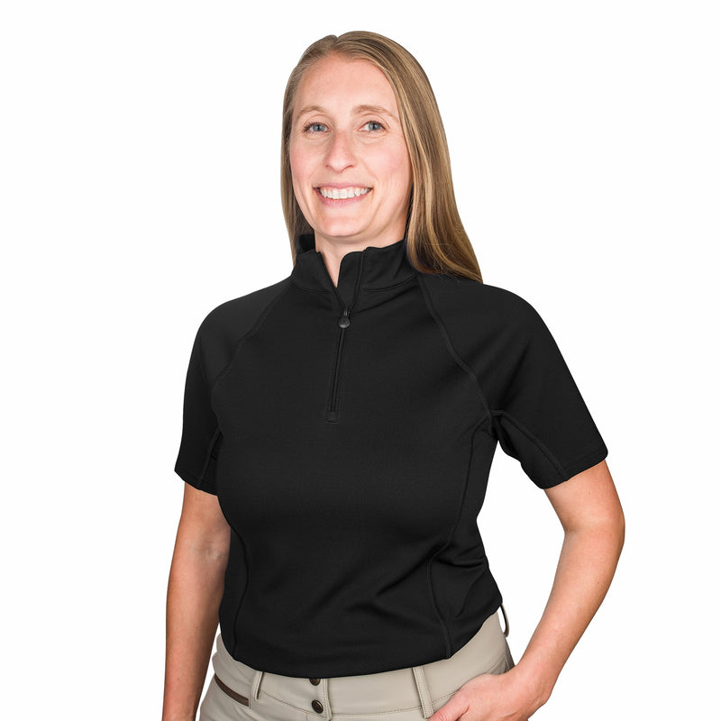 Ovation Ladies Quarter Zip Short Sleeve Sun Shirt