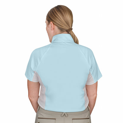 Ovation Ladies Quarter Zip Short Sleeve Sun Shirt