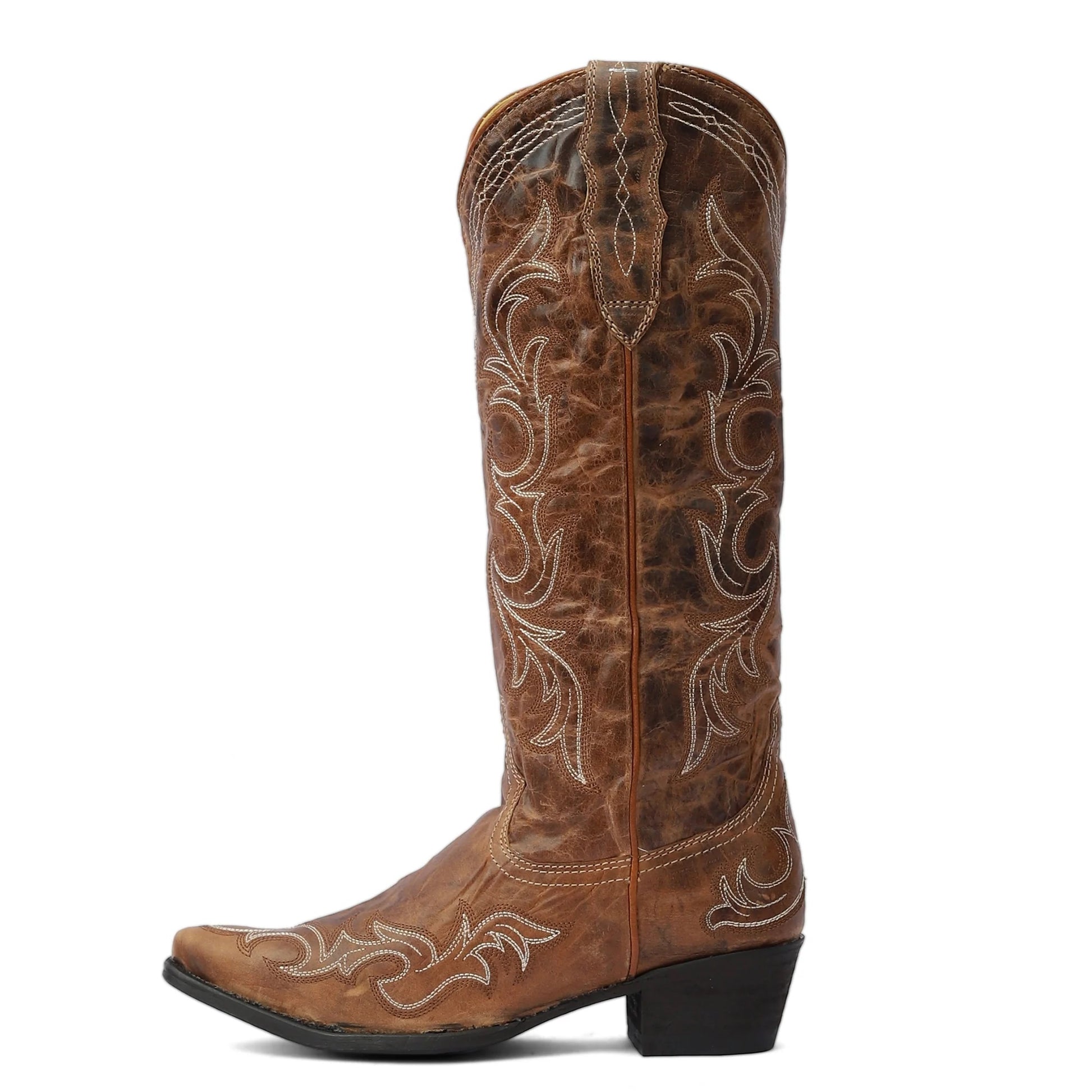 TuffRider Ladies Cody Embroidered Leather Snip Toe Western Boots