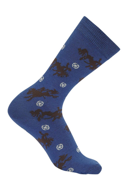 AWST Int'l Lila Bucking Horses Socks