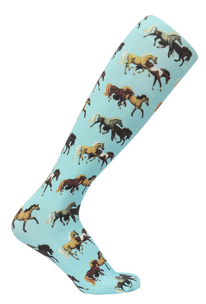 AWST Int'l Lila Horse Pairs Socks