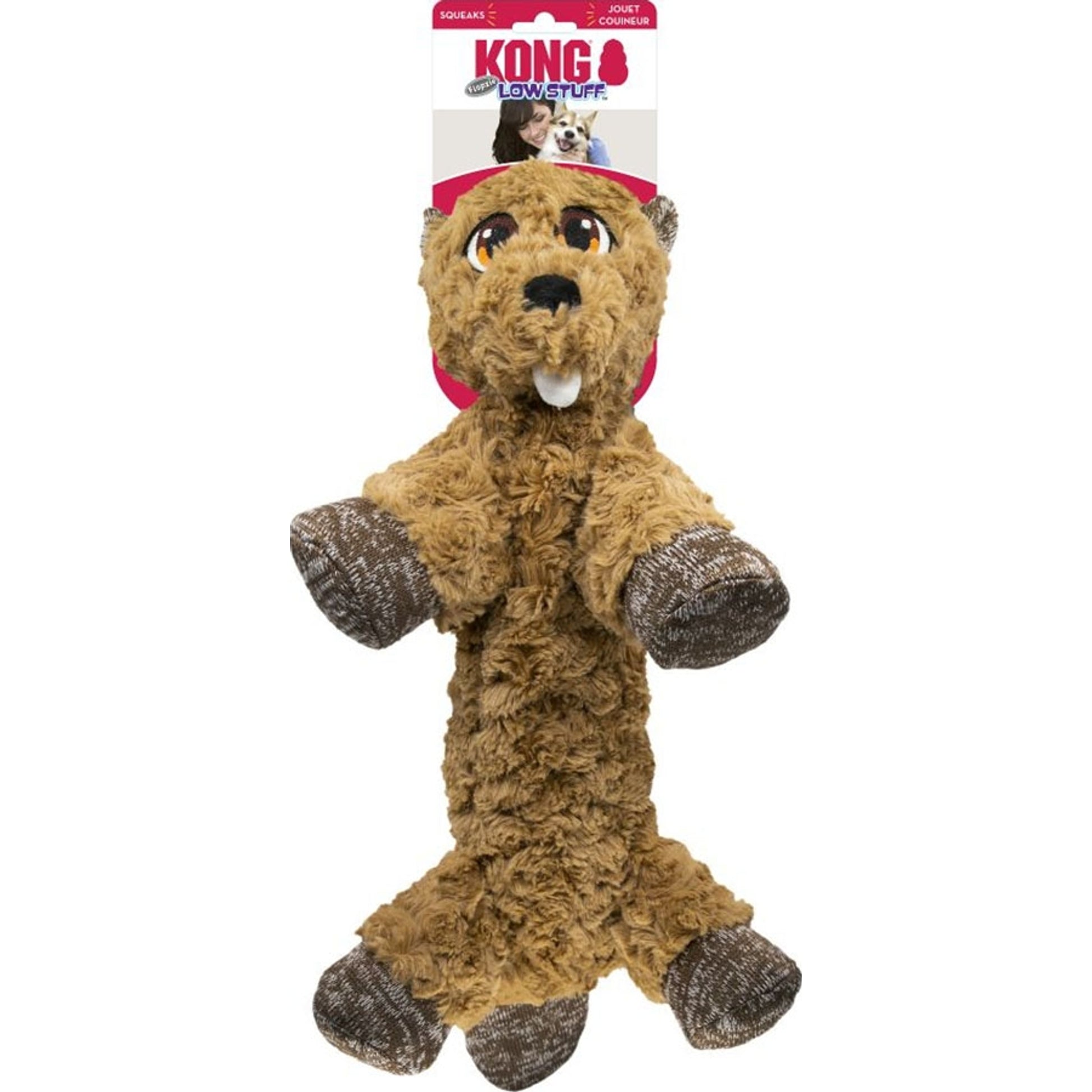 KONG Flopzie Low Stuff Beaver