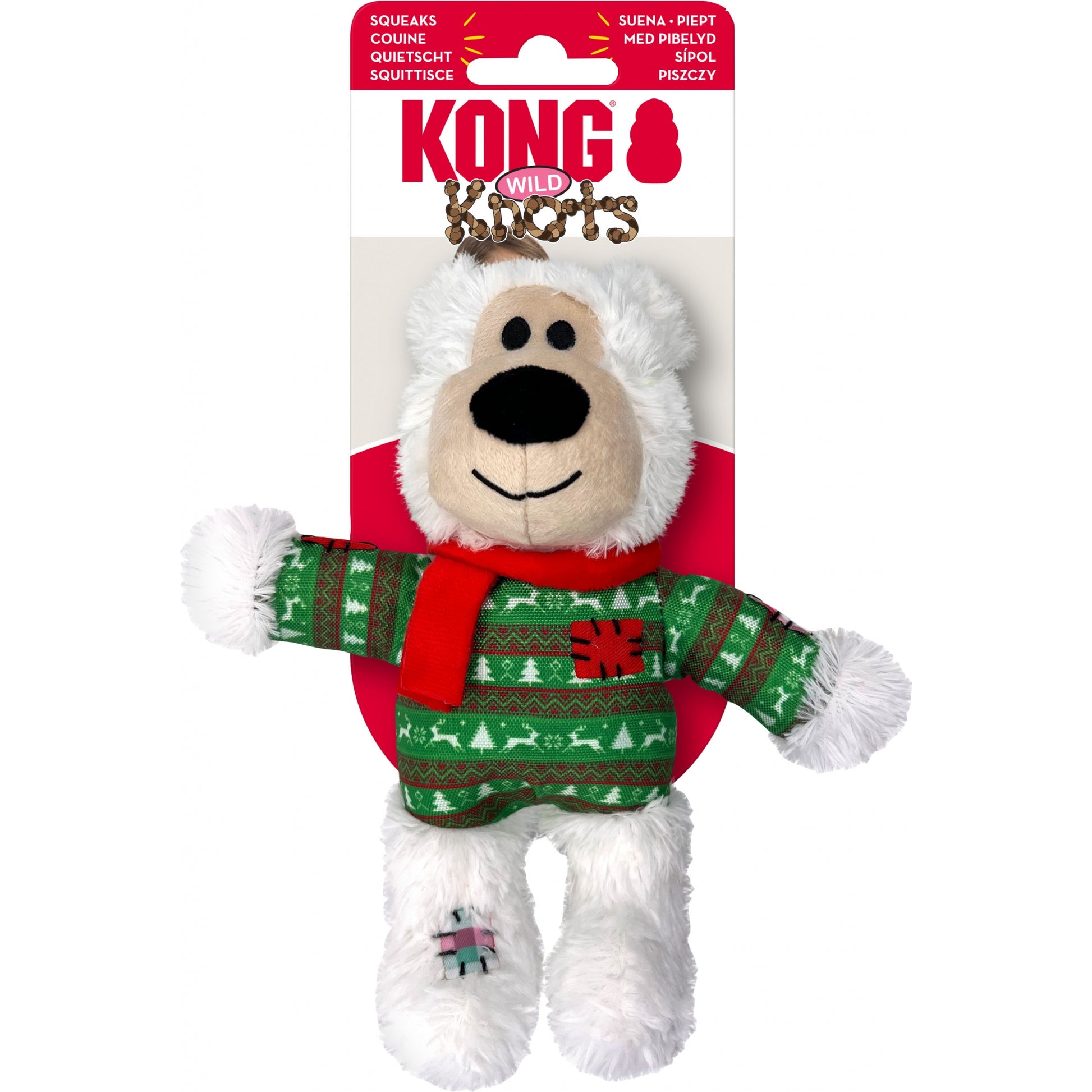 KONG Holiday Wild Knots Assorted Bears