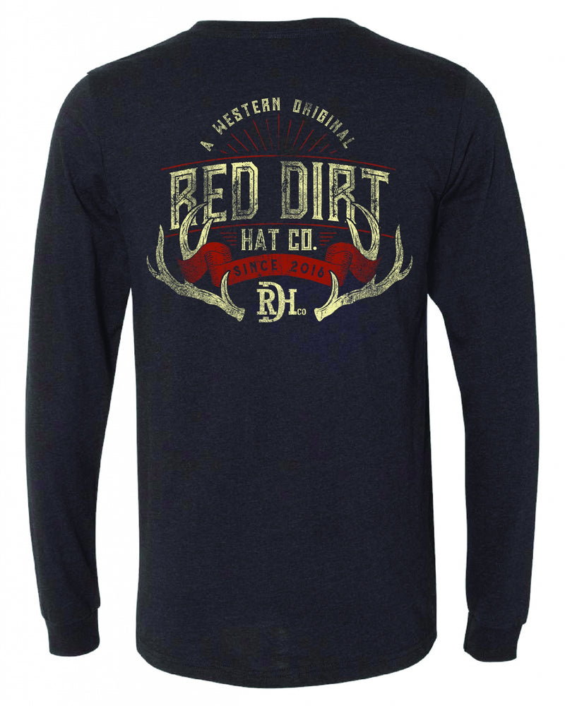 Red Dirt Hat Co Antlers Long Sleeve T-Shirt