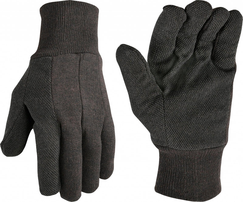 Wells Lamont Mens Rubber Grip Jersey Basic Work Gloves