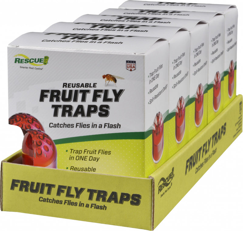Rescue Reusable Fruit Fly Traps Shelf Pack