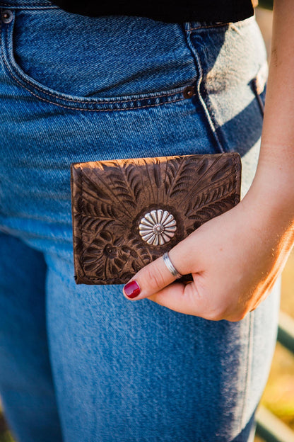 American West Ladies Small Tri-Fold Wallet