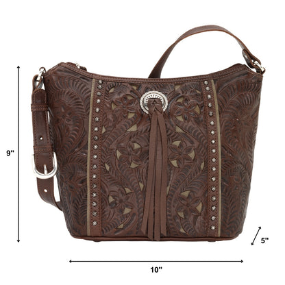 American West Hill Country Zip Top Bucket Tote