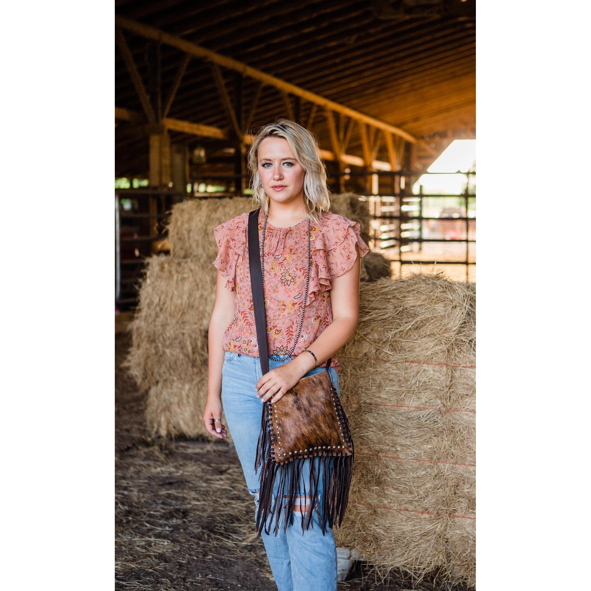 American West Fringed Cowgirl Crossbody with Fringe