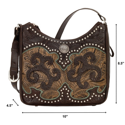 American West Annie's Secret Zip-Top Shoulder Bag with Conceal Carry Pocket