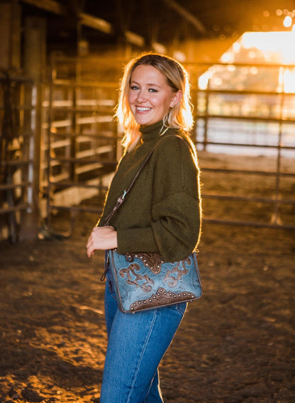 American West Annie's Secret Collection Shoulder Bag with Conceal Carry Pocket on Back