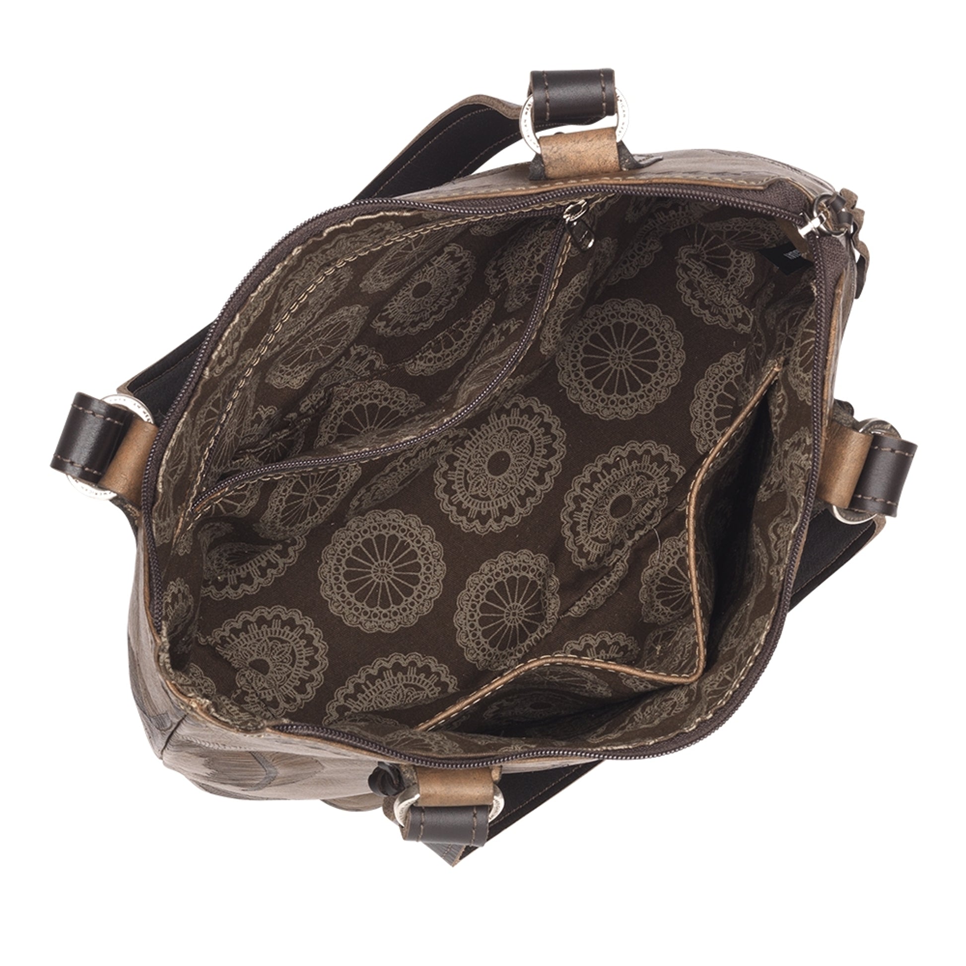 American West Sacred Bird Zip Top Bucket Tote