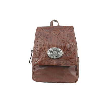 American West Lariats and Lace Backpack With Zipper Closure And Tooled Flap