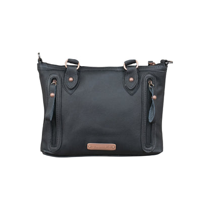 American West Cow Town Small Zip Top Convertible Satchel with Conceal Carry Pocket on Back