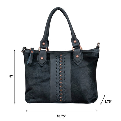 American West Cow Town Small Zip Top Convertible Satchel with Conceal Carry Pocket on Back