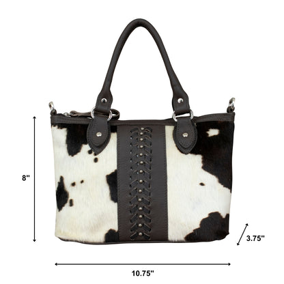 American West Cow Town Small Zip Top Convertible Satchel with Conceal Carry Pocket on Back
