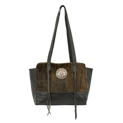 American West Cow Town Zip Top Tote with Conceal Carry Pocket on Back
