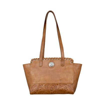 American West Harvest Moon Zip Top Tote with Conceal Carry Pocket on Back