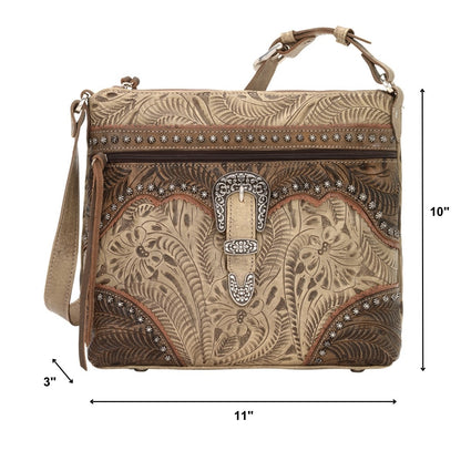 American West Saddle Ridge Zip Top Shoulder Bag