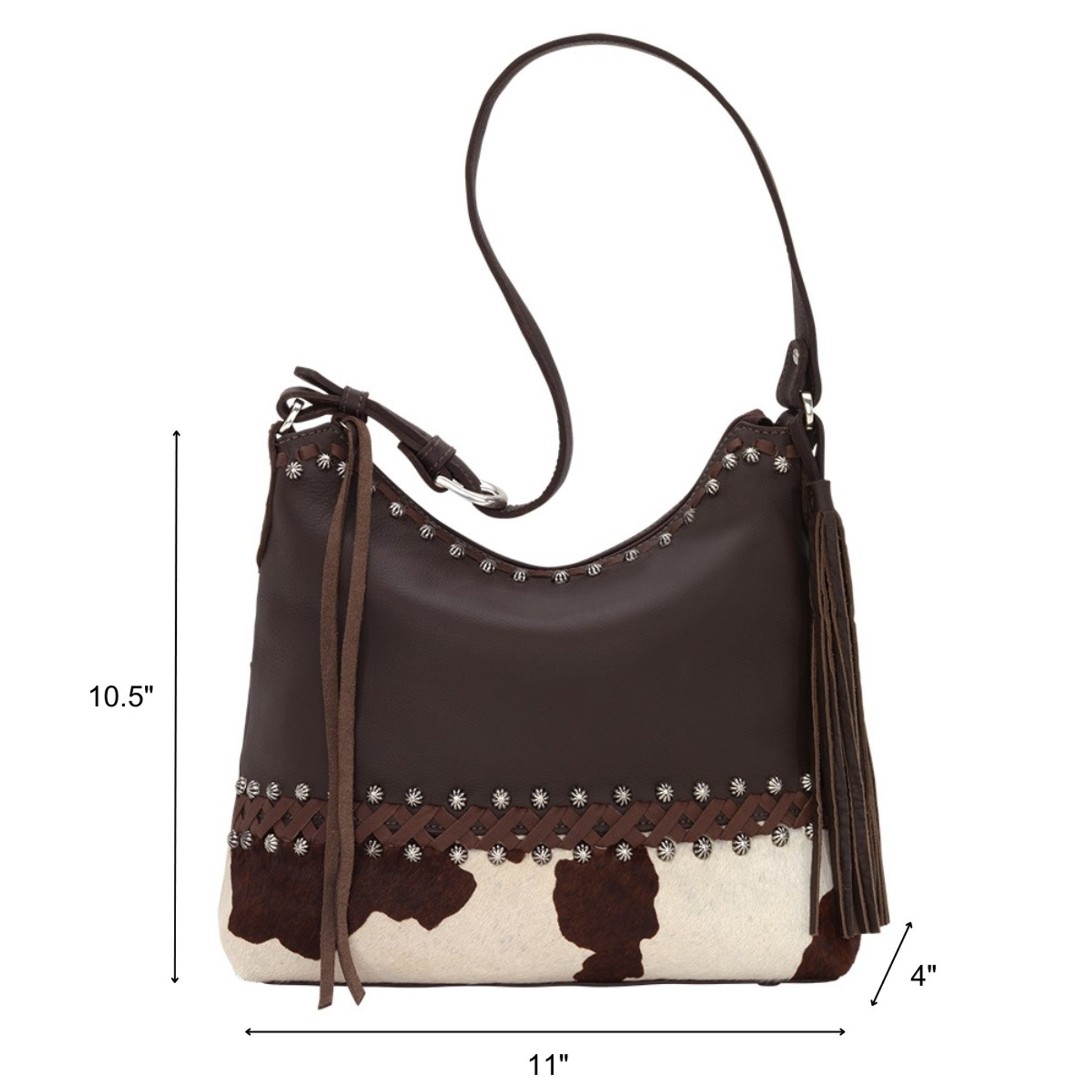 American West Wild Horses Zip Top Shoulder Bag