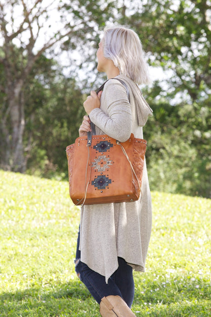 American West Navajo Soul Zip Top Tote
