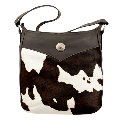 American West Pony Soft Zip-Top Shoulder Hobo with Hair-On Hide and Conceal Carry Pocket